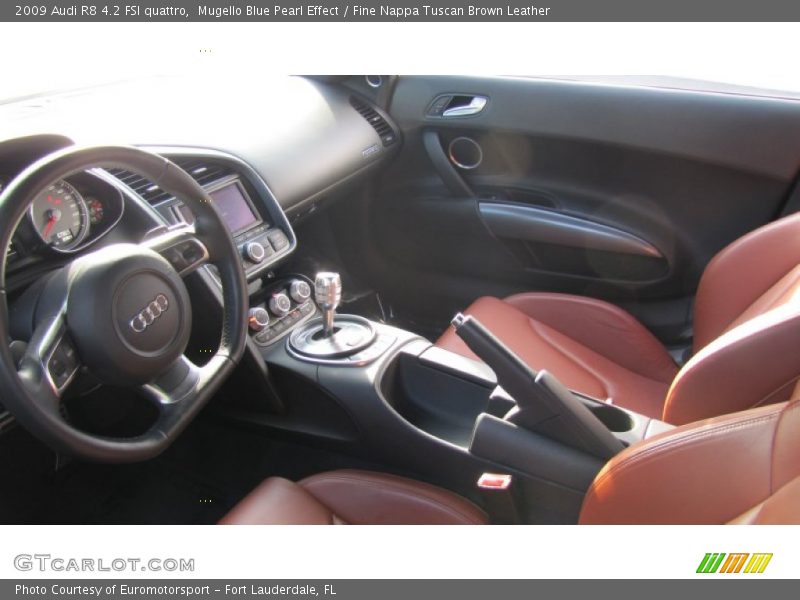 Mugello Blue Pearl Effect / Fine Nappa Tuscan Brown Leather 2009 Audi R8 4.2 FSI quattro