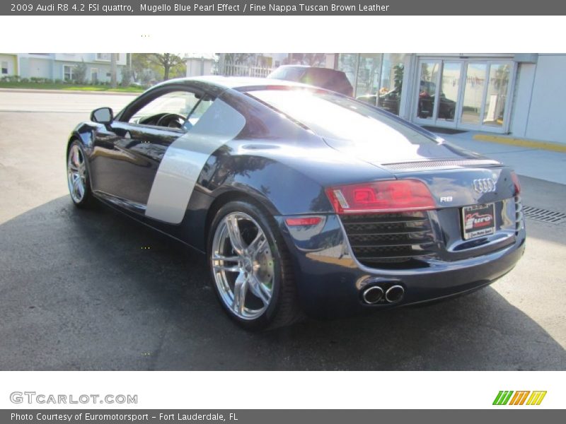 Mugello Blue Pearl Effect / Fine Nappa Tuscan Brown Leather 2009 Audi R8 4.2 FSI quattro