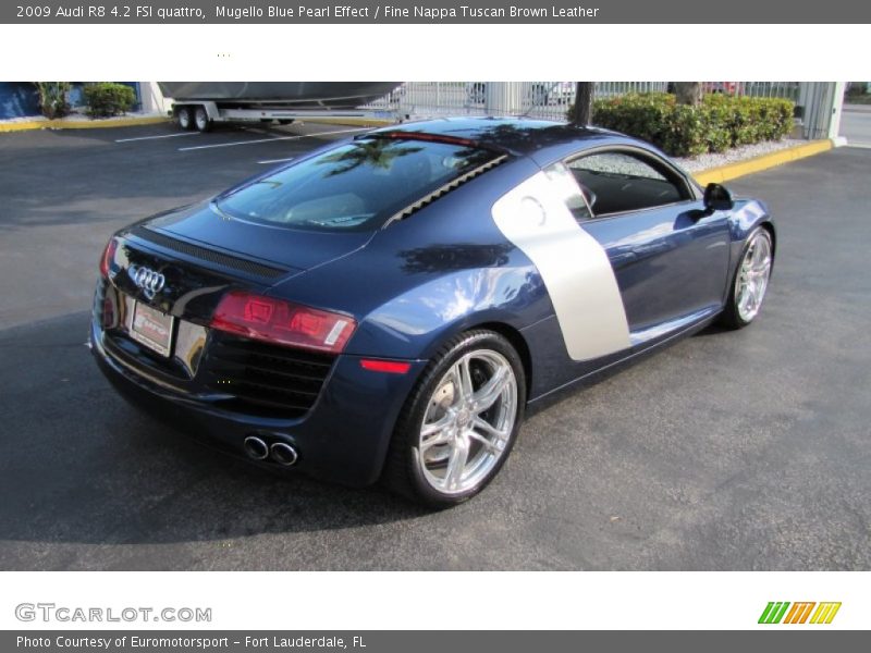 Mugello Blue Pearl Effect / Fine Nappa Tuscan Brown Leather 2009 Audi R8 4.2 FSI quattro