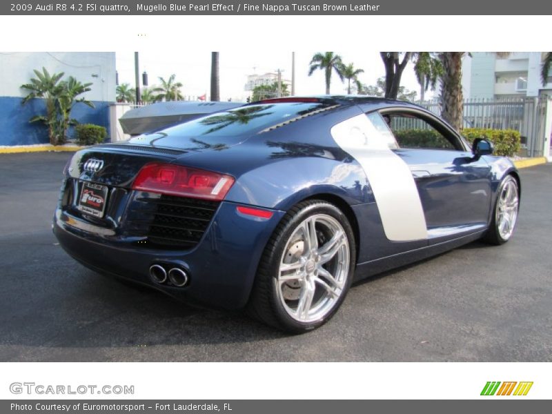 Mugello Blue Pearl Effect / Fine Nappa Tuscan Brown Leather 2009 Audi R8 4.2 FSI quattro