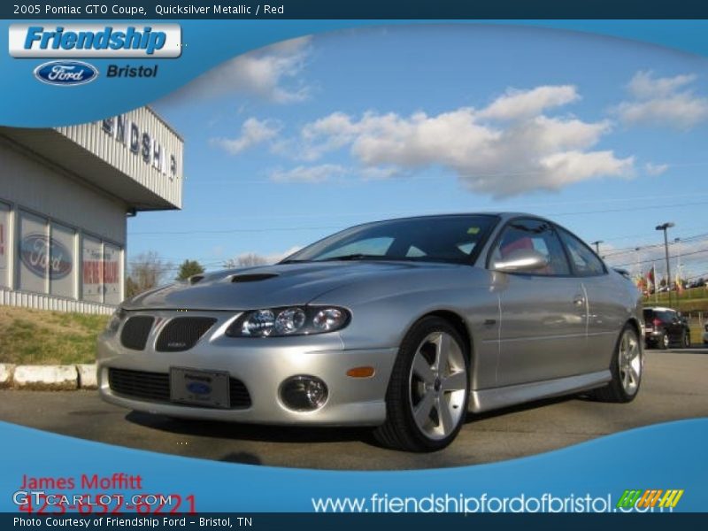 Quicksilver Metallic / Red 2005 Pontiac GTO Coupe