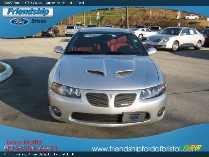 Quicksilver Metallic / Red 2005 Pontiac GTO Coupe