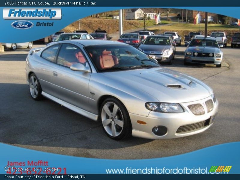 Quicksilver Metallic / Red 2005 Pontiac GTO Coupe