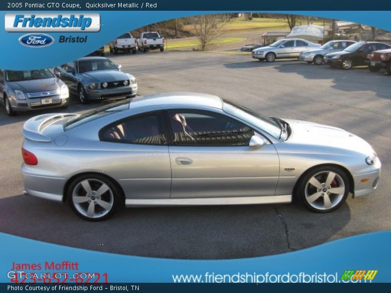 Quicksilver Metallic / Red 2005 Pontiac GTO Coupe