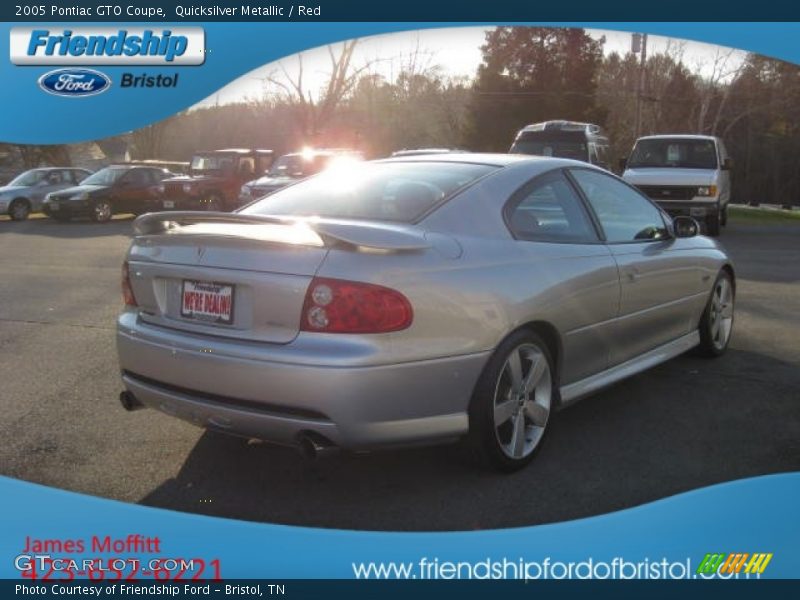 Quicksilver Metallic / Red 2005 Pontiac GTO Coupe