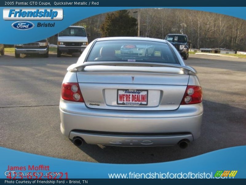 Quicksilver Metallic / Red 2005 Pontiac GTO Coupe