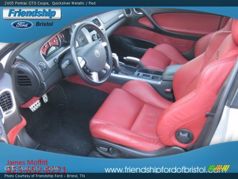 Quicksilver Metallic / Red 2005 Pontiac GTO Coupe
