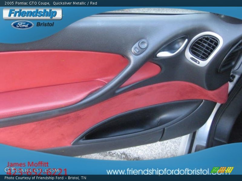 Quicksilver Metallic / Red 2005 Pontiac GTO Coupe