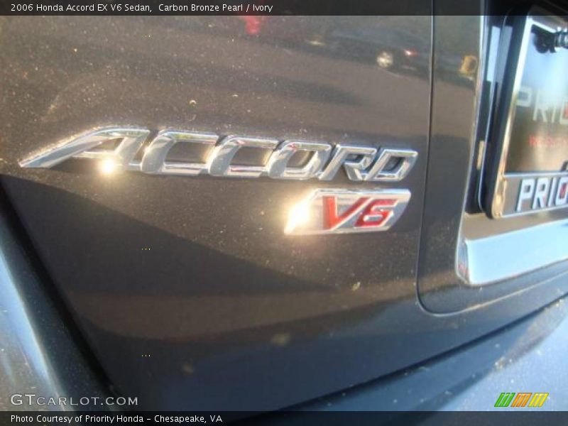 Carbon Bronze Pearl / Ivory 2006 Honda Accord EX V6 Sedan