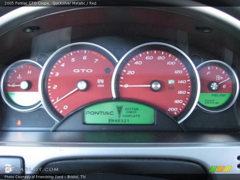  2005 GTO Coupe Coupe Gauges