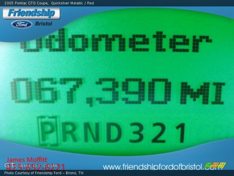 Quicksilver Metallic / Red 2005 Pontiac GTO Coupe