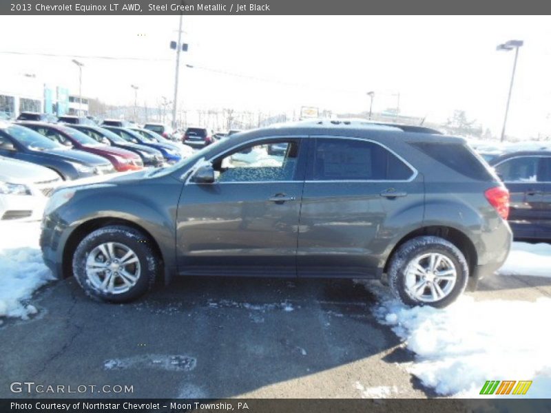 Steel Green Metallic / Jet Black 2013 Chevrolet Equinox LT AWD