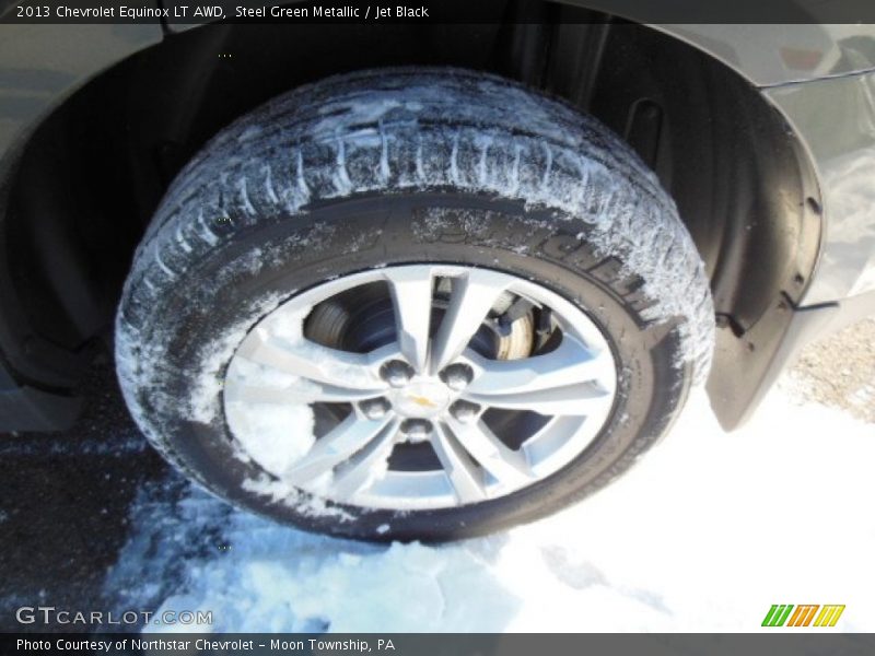 Steel Green Metallic / Jet Black 2013 Chevrolet Equinox LT AWD