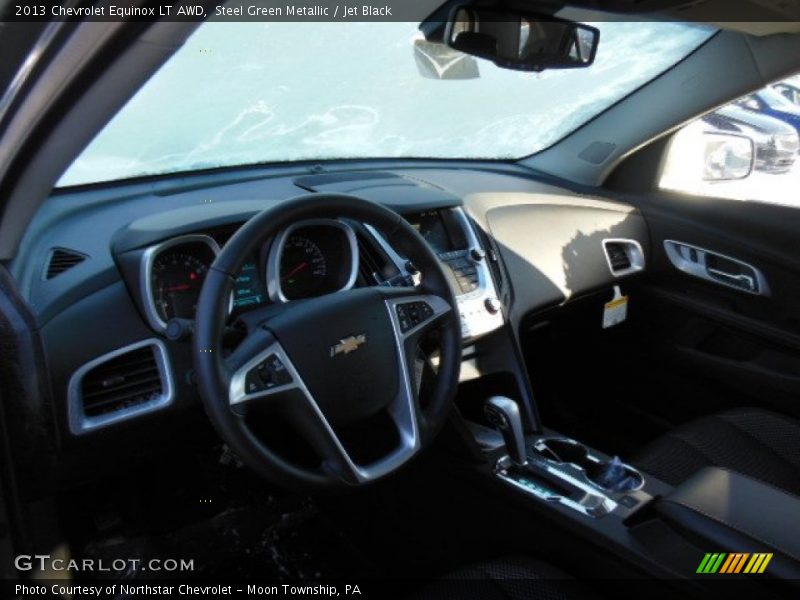 Steel Green Metallic / Jet Black 2013 Chevrolet Equinox LT AWD