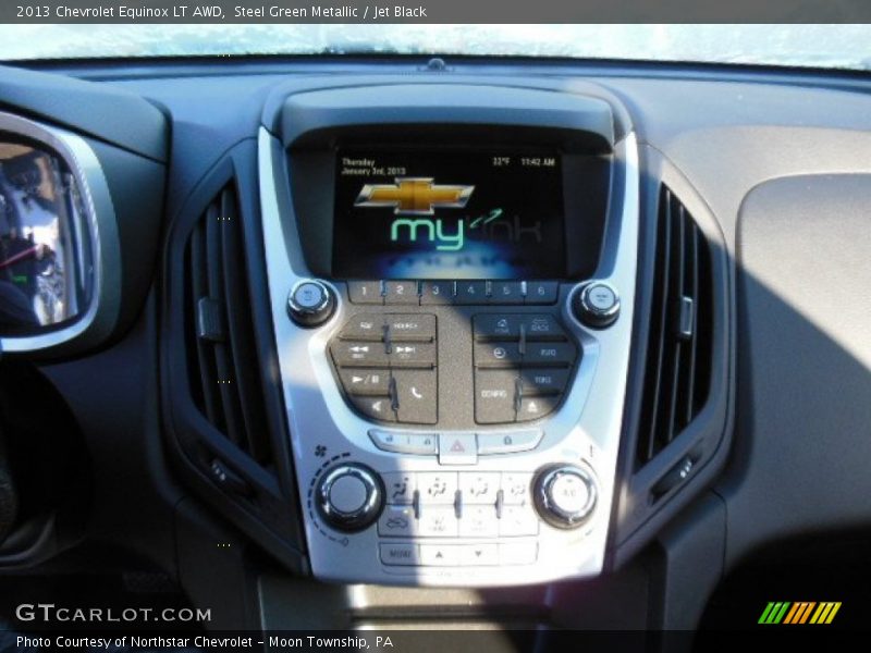 Steel Green Metallic / Jet Black 2013 Chevrolet Equinox LT AWD