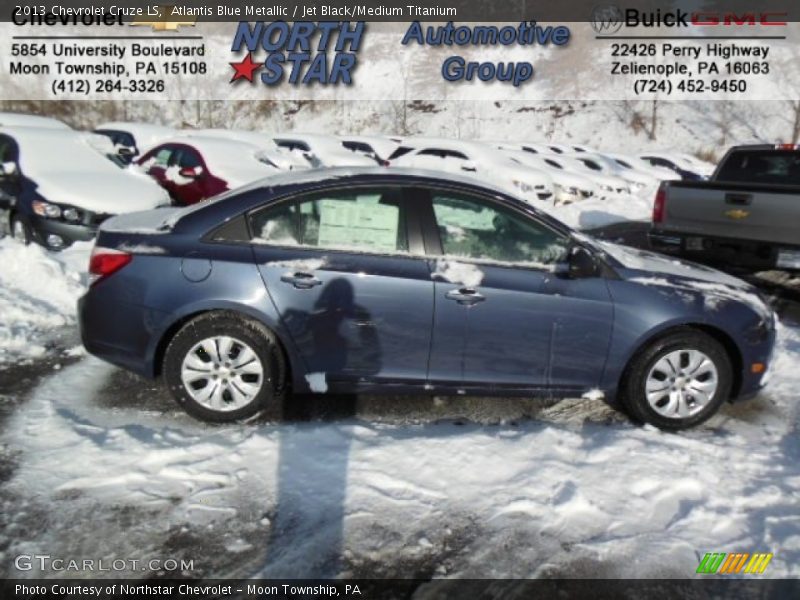 Atlantis Blue Metallic / Jet Black/Medium Titanium 2013 Chevrolet Cruze LS