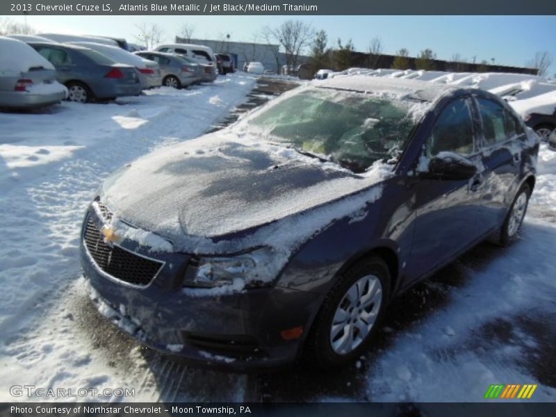 Atlantis Blue Metallic / Jet Black/Medium Titanium 2013 Chevrolet Cruze LS