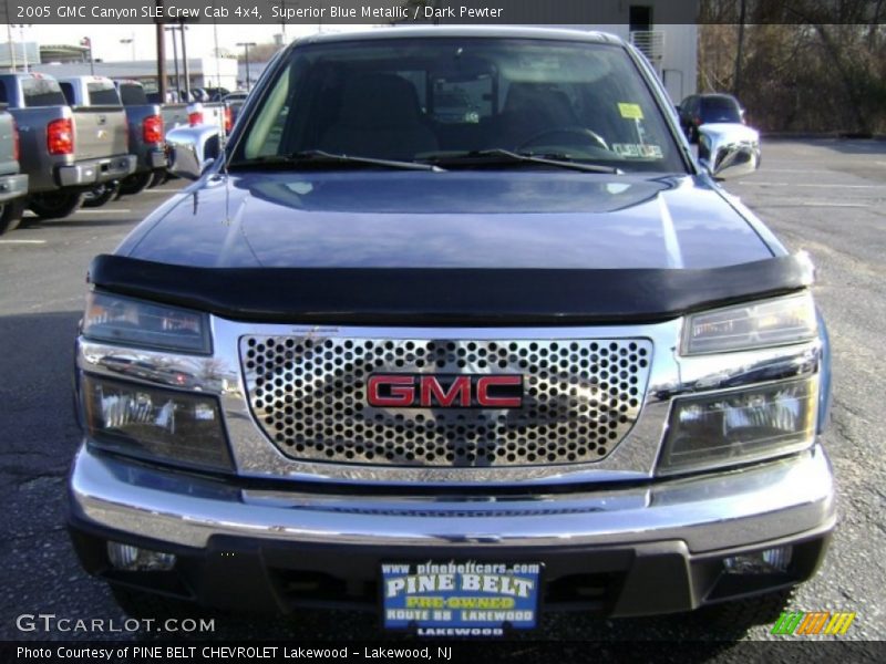 Superior Blue Metallic / Dark Pewter 2005 GMC Canyon SLE Crew Cab 4x4
