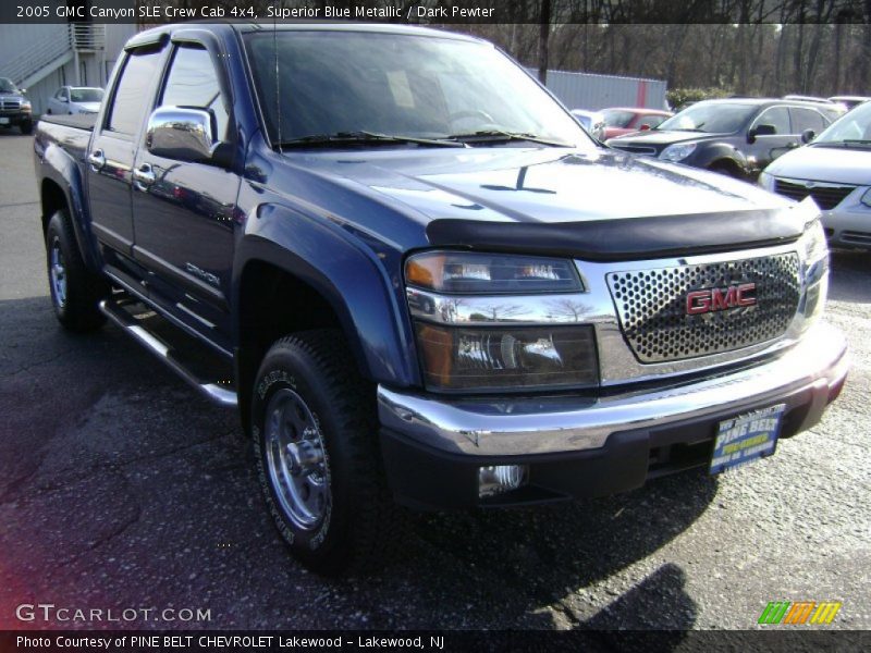 Superior Blue Metallic / Dark Pewter 2005 GMC Canyon SLE Crew Cab 4x4