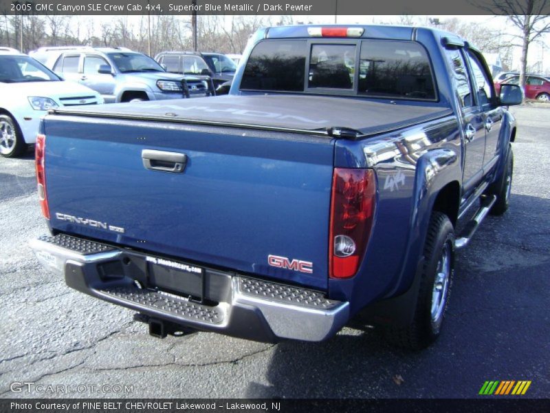 Superior Blue Metallic / Dark Pewter 2005 GMC Canyon SLE Crew Cab 4x4