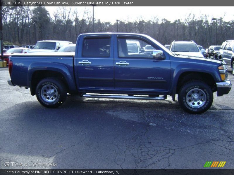 Superior Blue Metallic / Dark Pewter 2005 GMC Canyon SLE Crew Cab 4x4