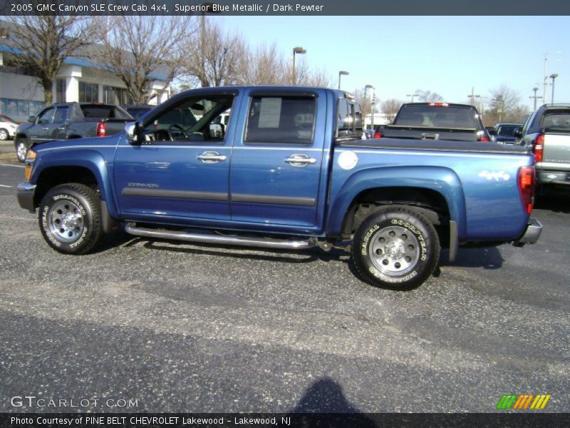 Superior Blue Metallic / Dark Pewter 2005 GMC Canyon SLE Crew Cab 4x4
