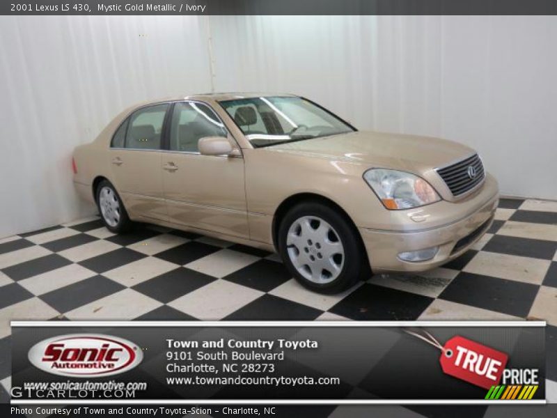 Mystic Gold Metallic / Ivory 2001 Lexus LS 430