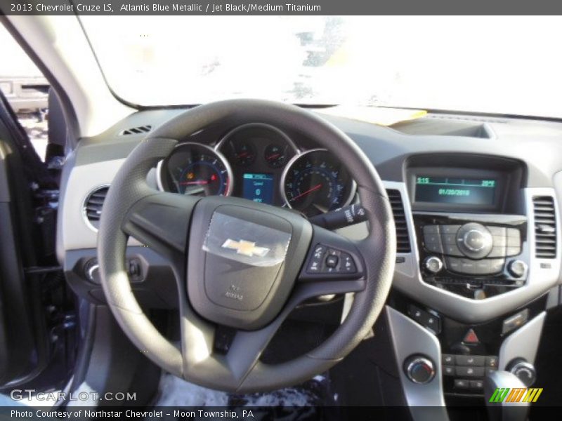 Atlantis Blue Metallic / Jet Black/Medium Titanium 2013 Chevrolet Cruze LS