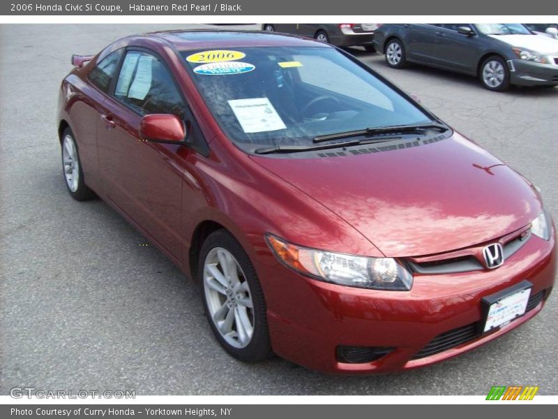 Habanero Red Pearl / Black 2006 Honda Civic Si Coupe