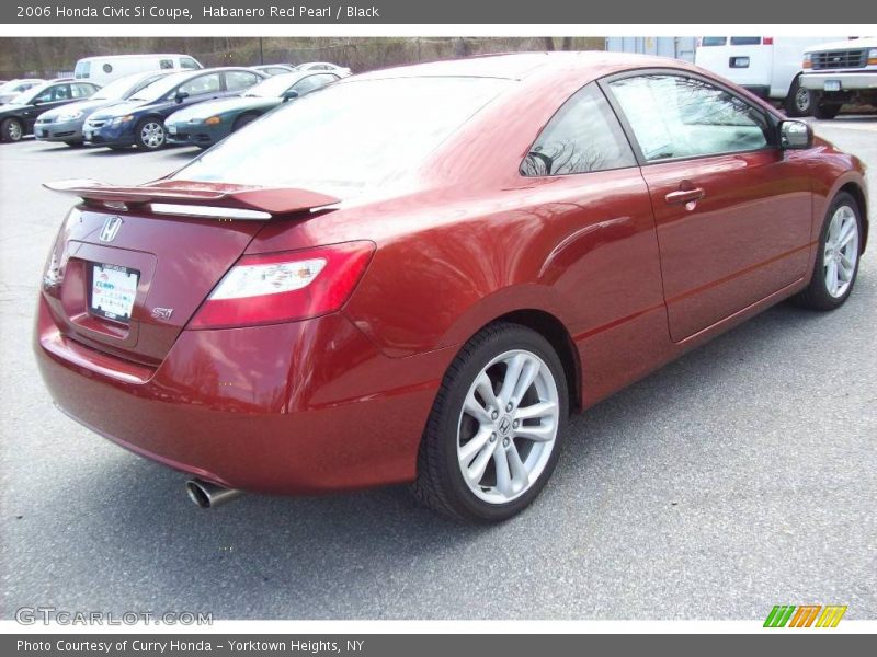 Habanero Red Pearl / Black 2006 Honda Civic Si Coupe