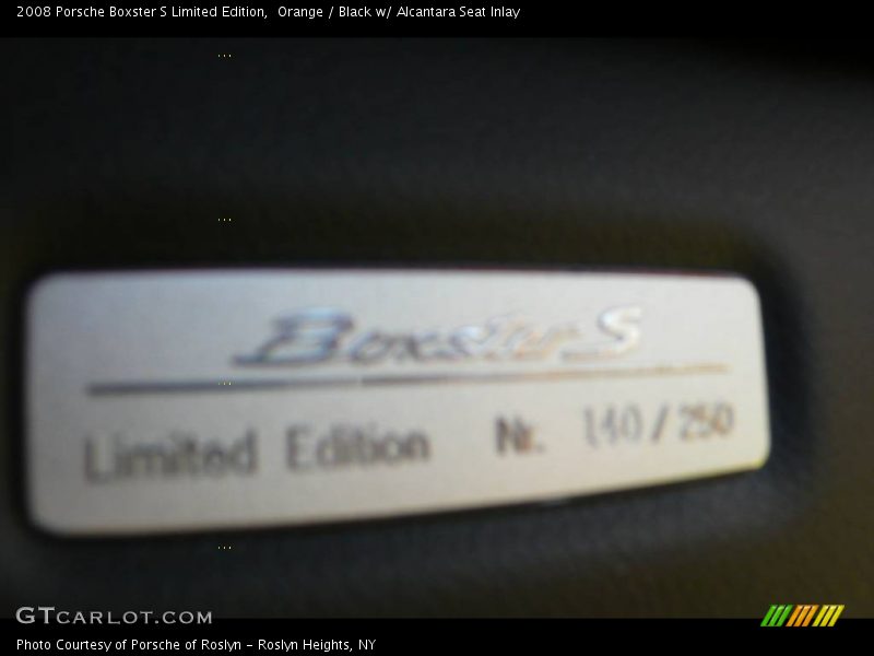 Orange / Black w/ Alcantara Seat Inlay 2008 Porsche Boxster S Limited Edition