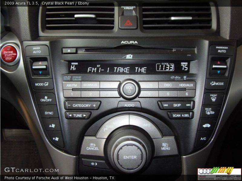 Crystal Black Pearl / Ebony 2009 Acura TL 3.5
