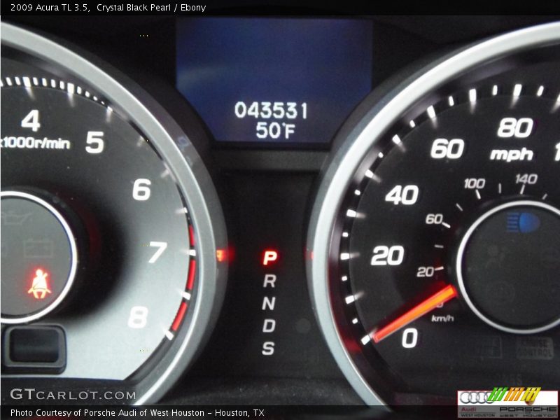 Crystal Black Pearl / Ebony 2009 Acura TL 3.5