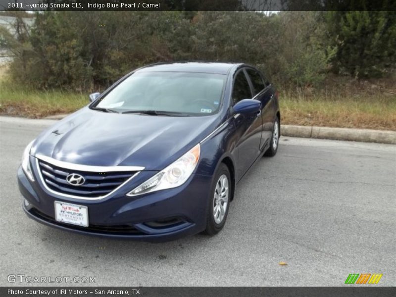 Indigo Blue Pearl / Camel 2011 Hyundai Sonata GLS