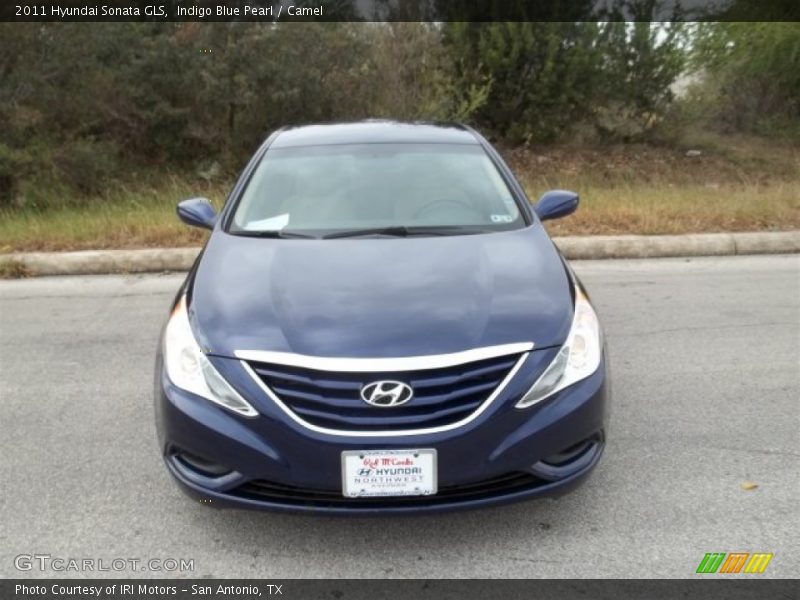Indigo Blue Pearl / Camel 2011 Hyundai Sonata GLS