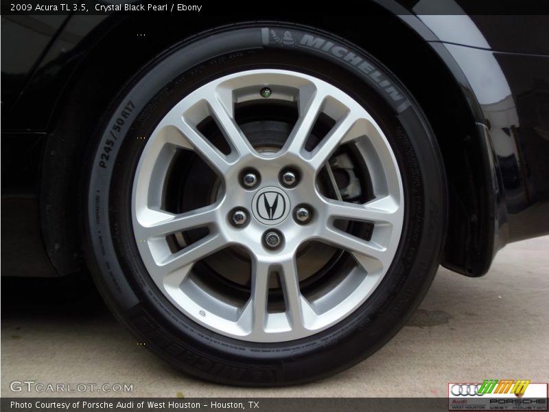 Crystal Black Pearl / Ebony 2009 Acura TL 3.5