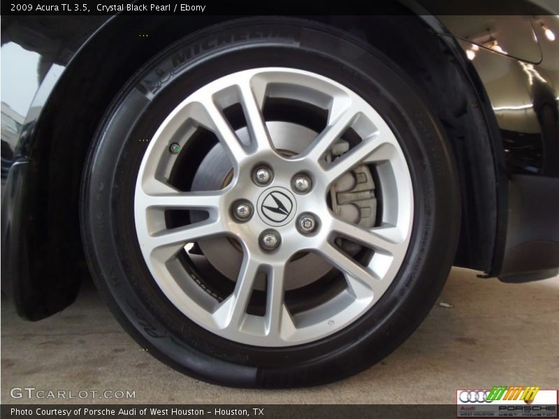 Crystal Black Pearl / Ebony 2009 Acura TL 3.5