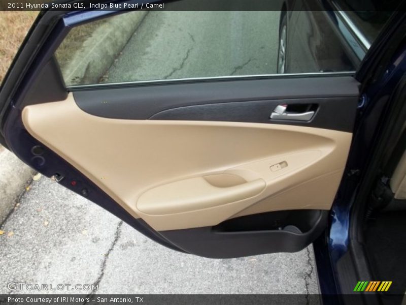Indigo Blue Pearl / Camel 2011 Hyundai Sonata GLS