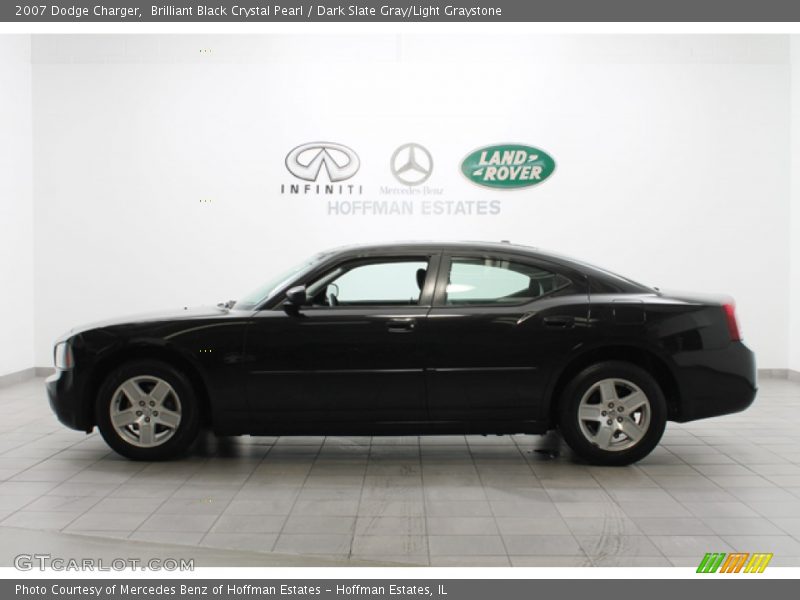 Brilliant Black Crystal Pearl / Dark Slate Gray/Light Graystone 2007 Dodge Charger
