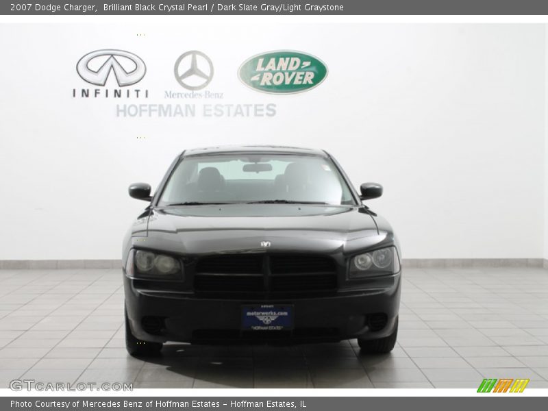 Brilliant Black Crystal Pearl / Dark Slate Gray/Light Graystone 2007 Dodge Charger