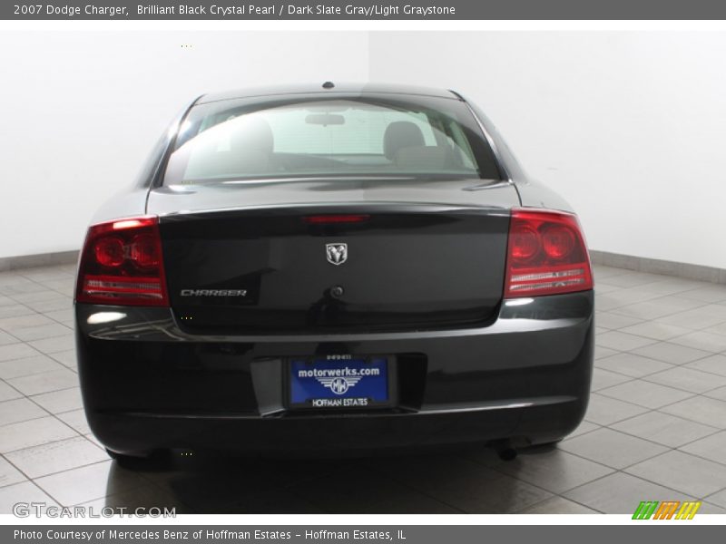 Brilliant Black Crystal Pearl / Dark Slate Gray/Light Graystone 2007 Dodge Charger