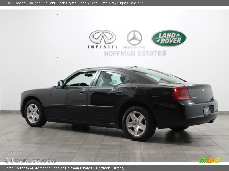 Brilliant Black Crystal Pearl / Dark Slate Gray/Light Graystone 2007 Dodge Charger