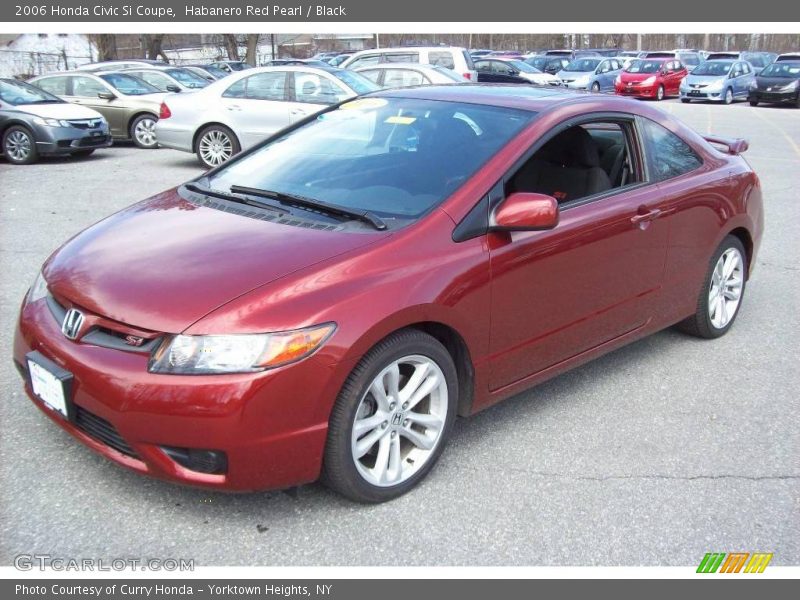 Habanero Red Pearl / Black 2006 Honda Civic Si Coupe