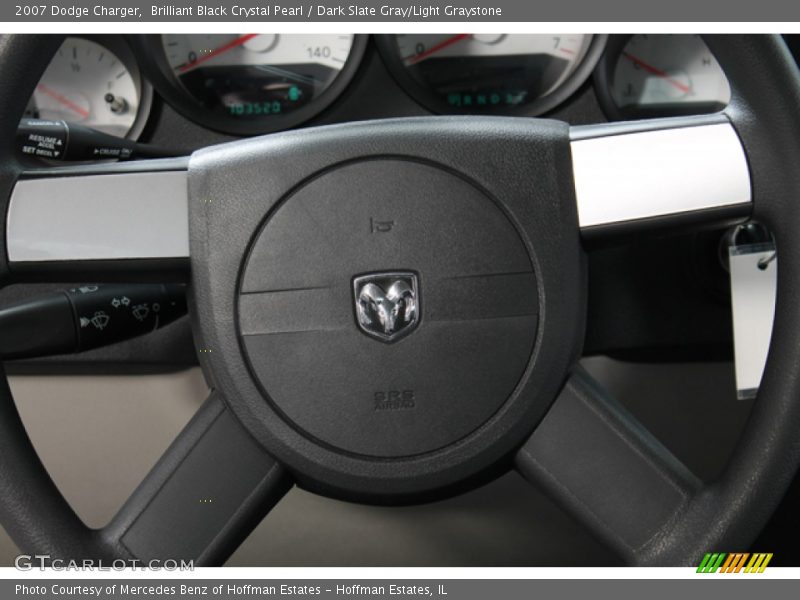 Brilliant Black Crystal Pearl / Dark Slate Gray/Light Graystone 2007 Dodge Charger