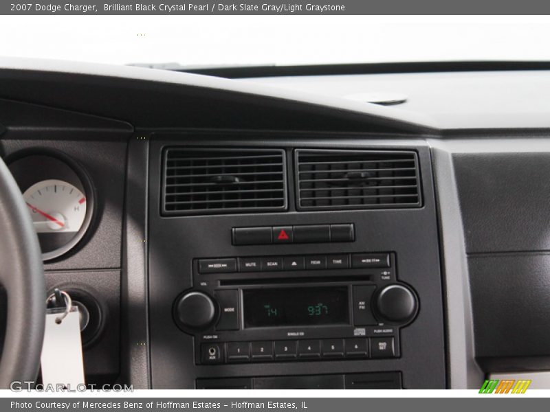 Brilliant Black Crystal Pearl / Dark Slate Gray/Light Graystone 2007 Dodge Charger