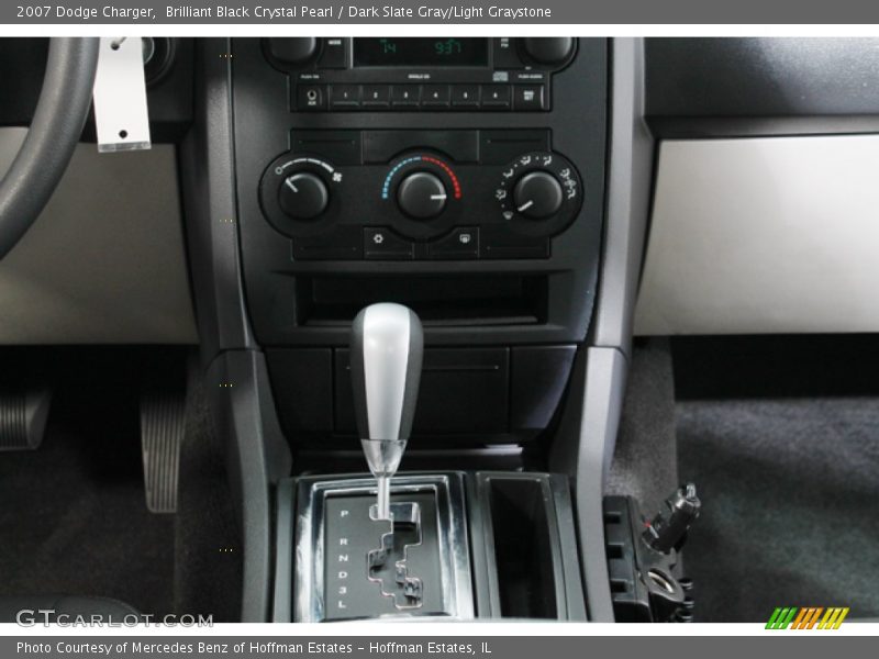 Brilliant Black Crystal Pearl / Dark Slate Gray/Light Graystone 2007 Dodge Charger