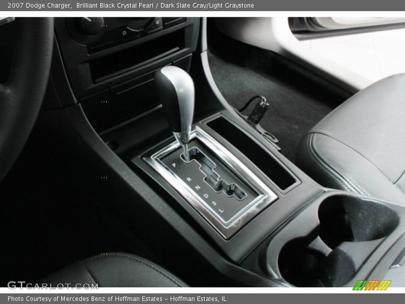 Brilliant Black Crystal Pearl / Dark Slate Gray/Light Graystone 2007 Dodge Charger