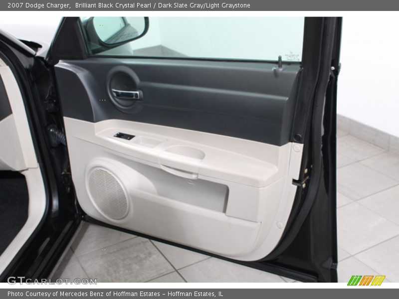 Brilliant Black Crystal Pearl / Dark Slate Gray/Light Graystone 2007 Dodge Charger