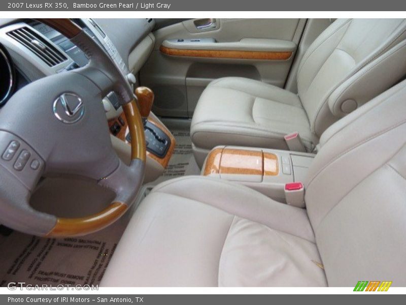 Bamboo Green Pearl / Light Gray 2007 Lexus RX 350