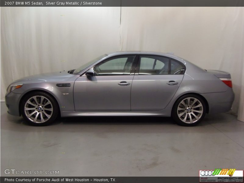 Silver Gray Metallic / Silverstone 2007 BMW M5 Sedan